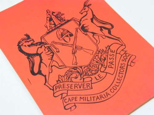 Cape Militaria Collectors Society 1994 booklet
