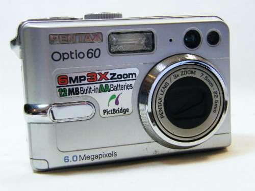 Pentax Optio 60 digital camera with 7.3mm - 22.5mm Pentax lens