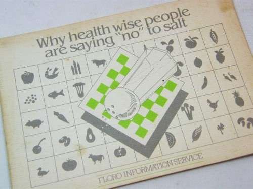 Vintage booklet `Why health wise people are saying ` no ` to salt - published by Floro info service