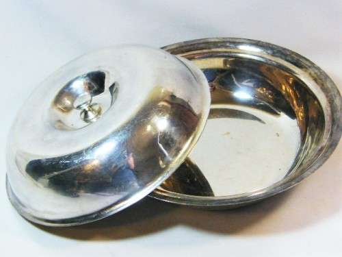Vintage silverplated serving dish with lid