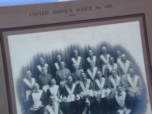Masonic United Service Lodge No. 3285 - 1918 photo with names