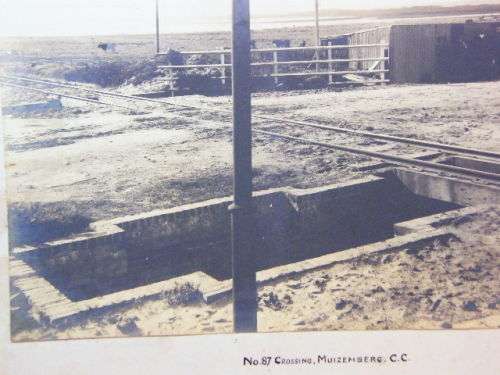 Antique photo of no.87 Railway crossing, Muizenberg Cape Colony circa 1901