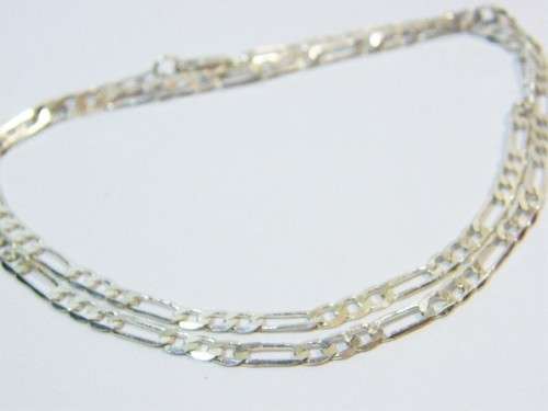 Sterling silver necklace - weighs 7.2g - length - 46cm