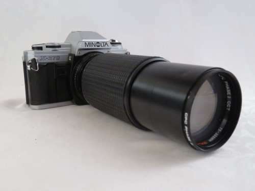 X-370 Minolta camera with Auto zoom CPC Phase 2 CCT 75-300mm Macro 1:5.6 lens
