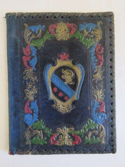 Vintage leather covering for book - Size 16.5cm x 22cm