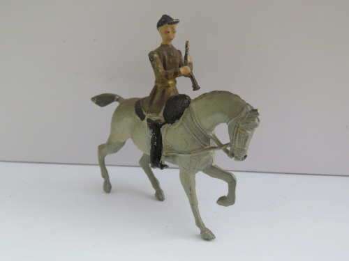 Vintage clarinet musician lead soldier - Lifeguards of household cavalry mounted band