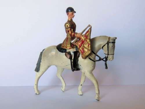 Vintage Household cavalry mounted band trumeter lead soldier