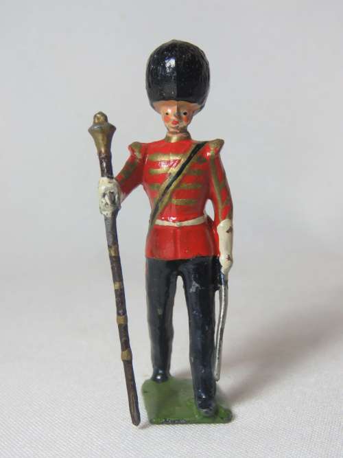 British Army band Drum major lead soldier