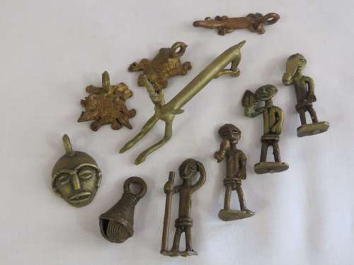 Ashanti Brass castings - Lost wax method - Lot of 10 different castings