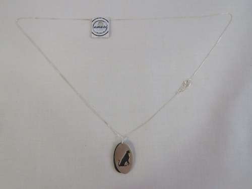 Amari Sterling silver and ebony pendant with necklace - Leopard