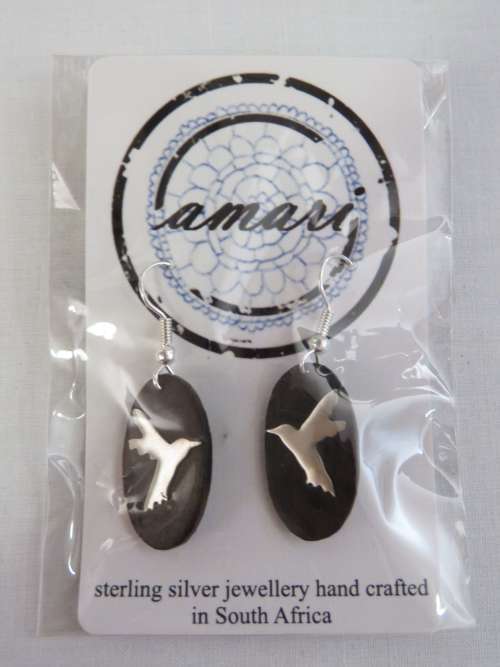 Amari sterling silver and ebony earrings