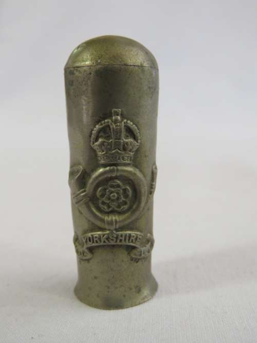 Kings own Yorkshire Light Infantry swagger stick knob