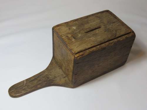 Vintage wooden church collections box