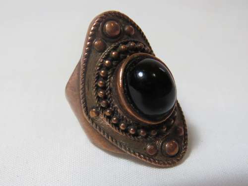 Copper costume jewellery ring - Size L