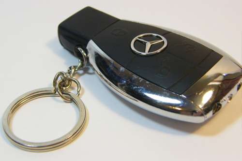 Mercedes Benz lighter & flashlight keyring holder