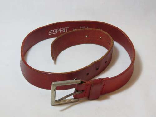 Esprit leather belt - Red - Size 65 - Used