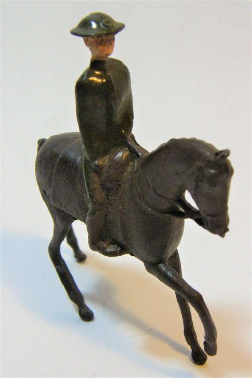 Vintage Britains lead soldier on horse