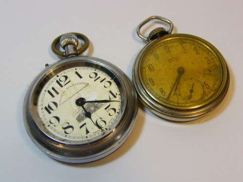 Lot of 2 vintage pocket watches for spares - not working