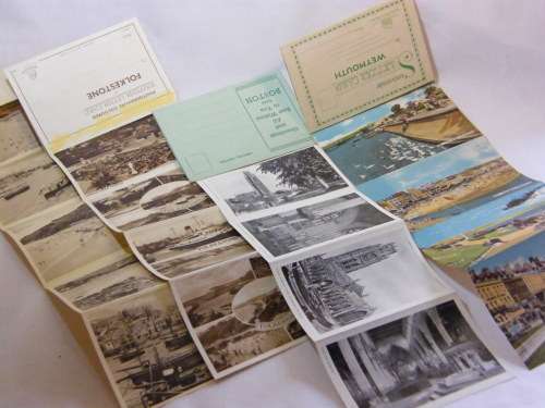 Lot of 4 souvenir letter cards - Boston, St Ives, Weymouth, Folkestone