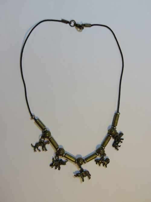 Fashion necklace with Big 5 charms