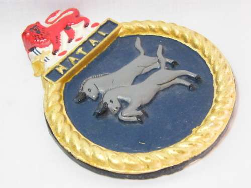 SAS Natal Ships crest - plaster of paris @ crazy R1 start