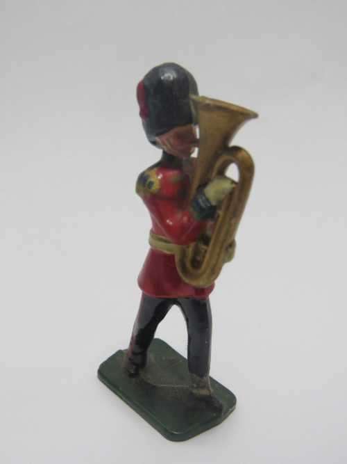 British marching lead tuba player lead soldier