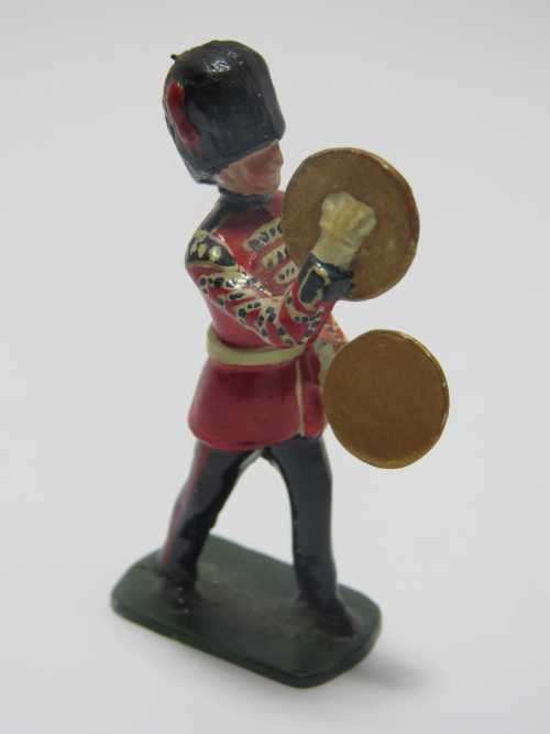 British marching band cymbals player lead soldier