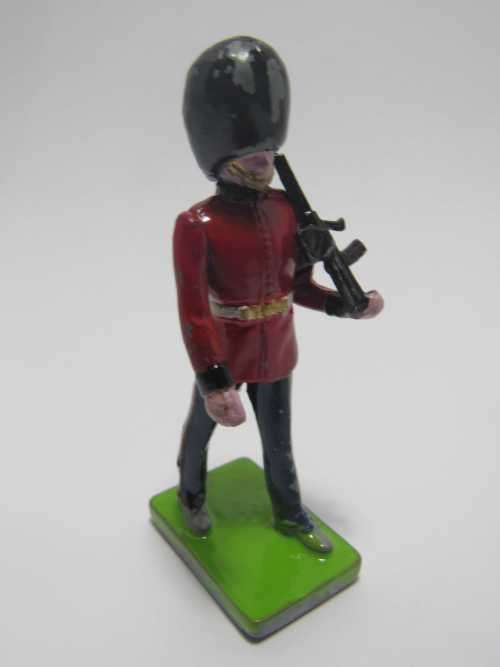 British marching soldier with assault rifle