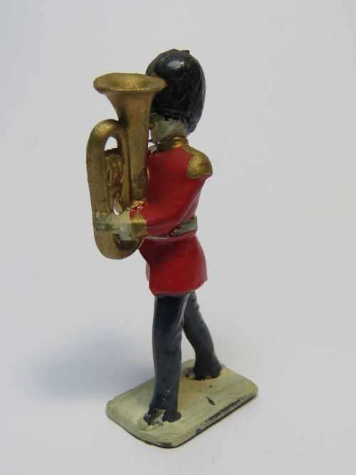 British Marching band tuba player lead soldier