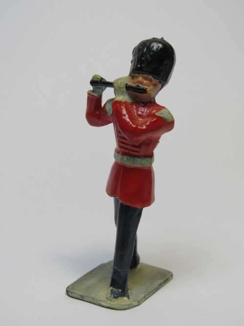 British marching band flute player lead soldier