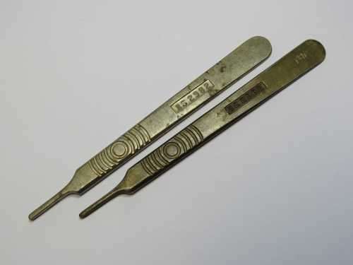 Lot of 2 Swann Morton No.3 Scalpel handles