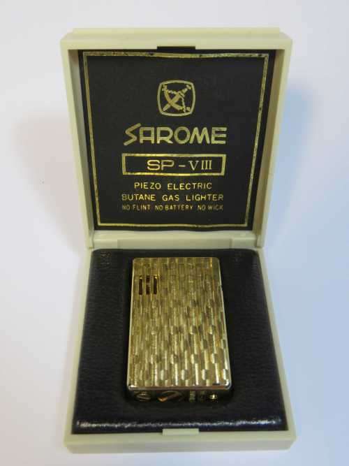 Vintage Sarome SP-VIII electric pocket lighter in case