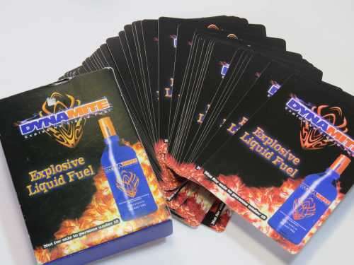 Dynamite Explosive liquid fuel deck of cards