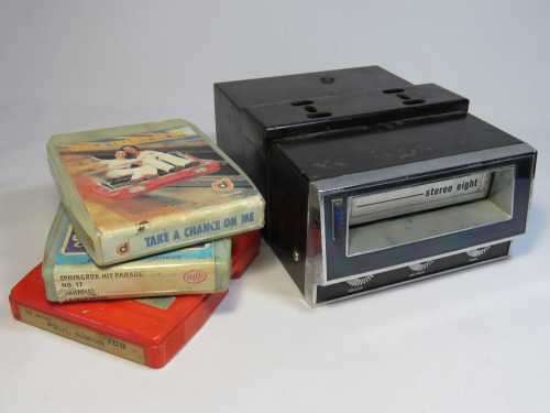 Vintage Stereo Eight car audio 8 track player - Not tested - Includes 3 free 8 tracks cassettes
