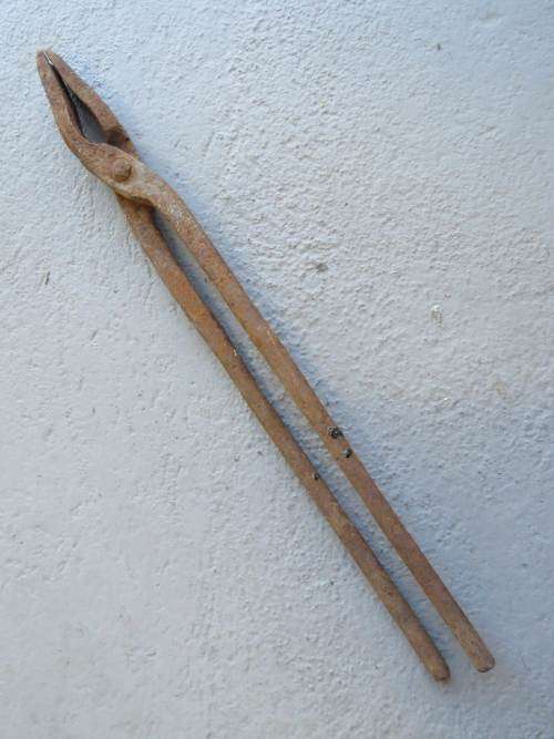 Antique blacksmith tongs