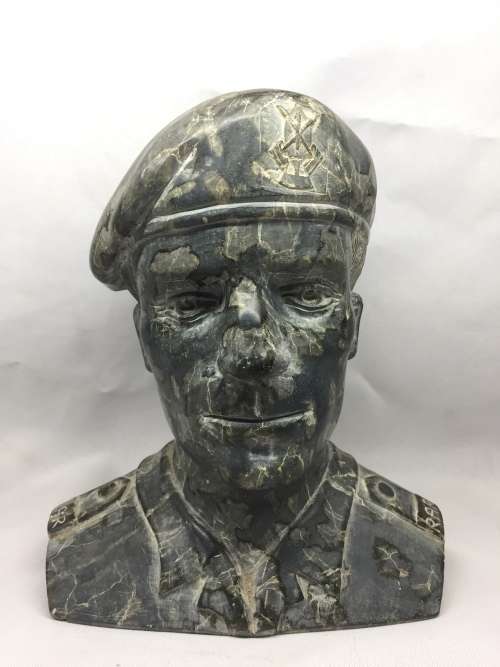 Very Unique set of 6 Rhodesian Officer busts carved from soapstone