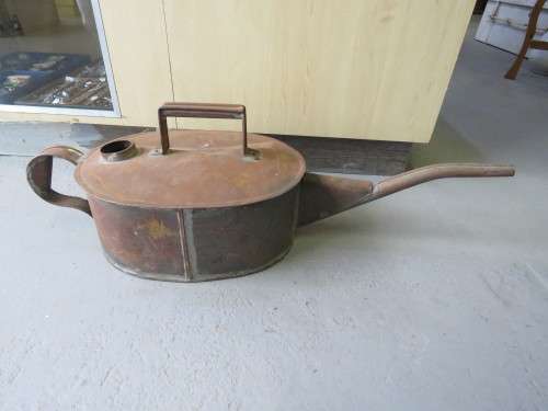 Old tin petrol can