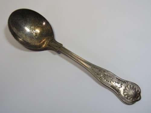 Vintage US Navy King`s pattern spoon - Silverplated