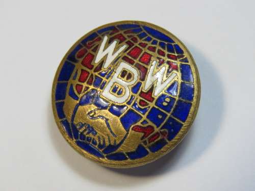 Worldwide Brotherhood button badge - FINAL CLEARANCE SALE