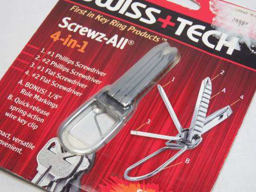 Swiss Tech Screws-All 4-in-1 key ring tool