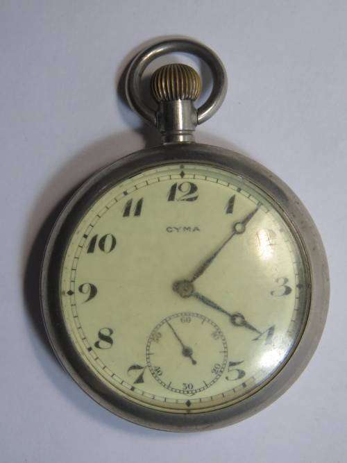 Vintage Cyma pocket watch - Not working - Mainspring broken