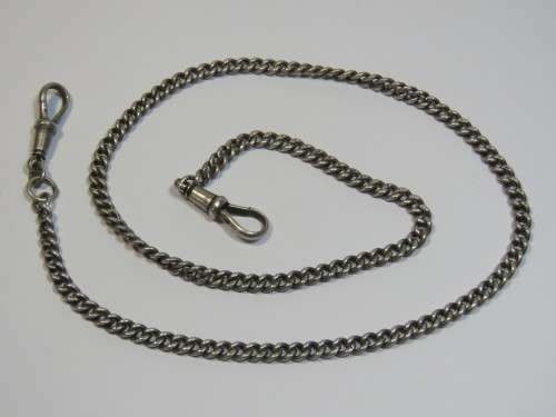Vintage Sterling silver pocket watch fob chain - Weighs 24.7grams