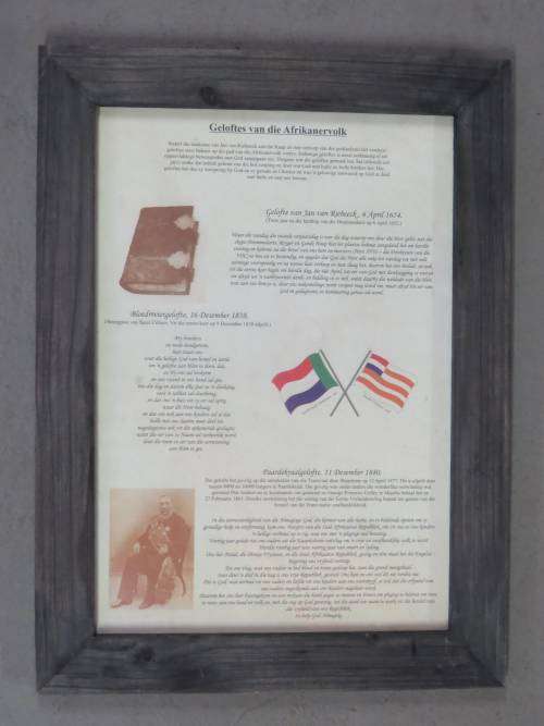 Geloftes van die Afrikanervolk poster in frame - 51x38cm