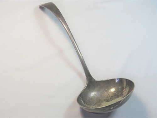 Antique John Round and Son silverplated soup ladle - Circa 1870