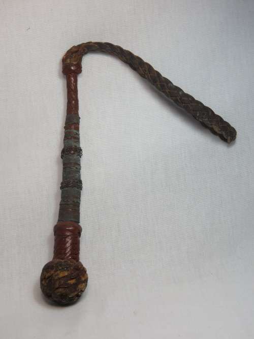 Vintage Leather and brass blackjack hand weapon - Used to crack skulls