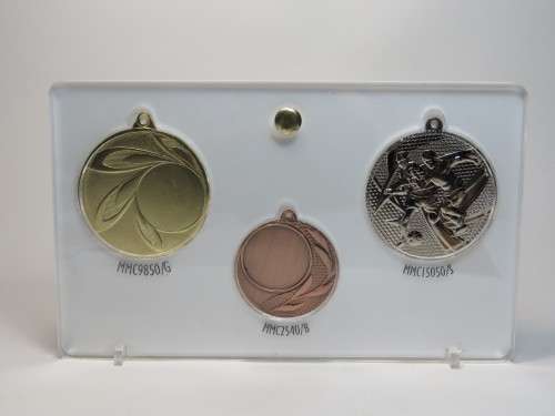 Sports medallion display set for football