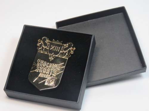 13th Street shocking shorts award badge