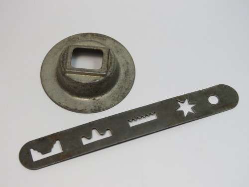 Vintage meat mincer cookie press attachment for size no.10