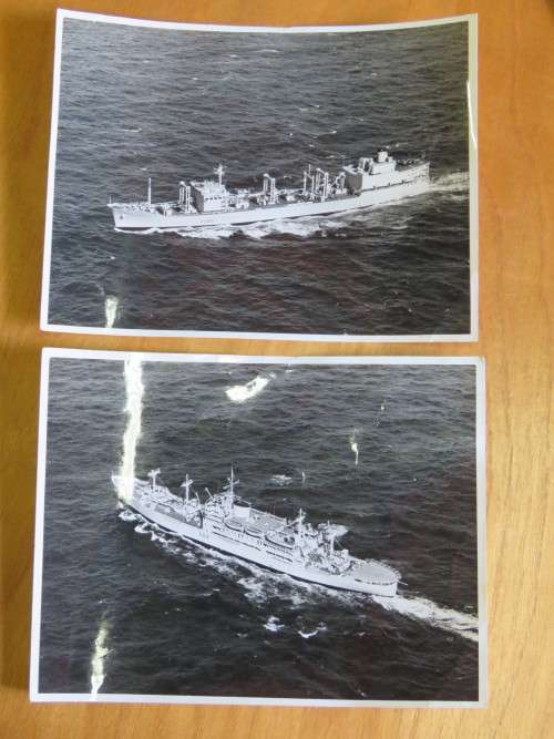 Two pictures of Royal Fleet Auxiliary ships - RFA Reliant and RFA Resource