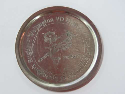 Wellington V.O brandy Springbok rugby supporter coaster